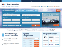 Tablet Screenshot of directferries.dk